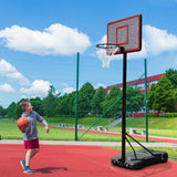 NNEDPE Height-Adjustable Basketball Hoop Backboard Portable Stand