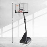 NNEDPE Portable Basketball Hoop System 2.3 to 3.05m for Kids & Adults
