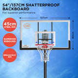 NNEDPE Portable Basketball Hoop System 2.3 to 3.05m for Kids & Adults