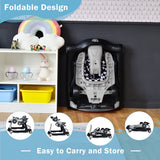 NNECW 4-in-1 Foldable Activity Car Walker with Adjustable Height and Speed-Grey