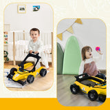 NNECW 4-in-1 Baby Walker with Adjustable Height and Speed-Yellow