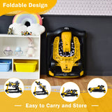 NNECW 4-in-1 Baby Walker with Adjustable Height and Speed-Yellow