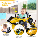 NNECW 4-in-1 Baby Walker with Adjustable Height and Speed-Yellow