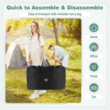 NNECW Easy Folding Portable Baby Crib with 7 Adjustable Heights-Black