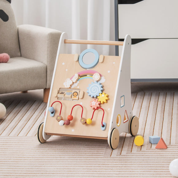 NNECW 7 in 1 Push and Pull Learning Walker with Multi-Activity Toys for Kids