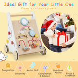 NNECW 7 in 1 Push and Pull Learning Walker with Multi-Activity Toys for Kids
