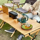 NNETM Wooden Charm Meets Outdoor Freedom in This Versatile Table