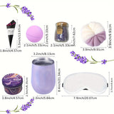 NNETM Crystal Bath Purple Salt Gift Set Lavender
