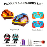 NNETM Remote Control Dual Bumper Cars Set with Lights