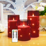 NNETM Trios of Tranquility: Christmas Edition - Flickering Flameless Candle Set