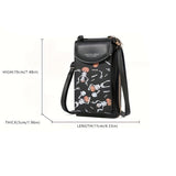 Ghost Skull Pattern Crossbody Bag – Gothic Zipper