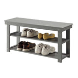 NNEDPE Maeve Shoe Storage Bench - Grey