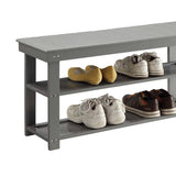 NNEDPE Maeve Shoe Storage Bench - Grey