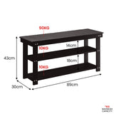 NNEDPE Maeve Shoe Storage Bench - Black
