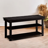 NNEDPE Maeve Shoe Storage Bench - Black