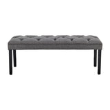 NNEDPE Cate Button-Tufted Upholstered Bench by - Dark Grey
