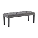 NNEDPE Cate Button-Tufted Upholstered Bench by - Dark Grey