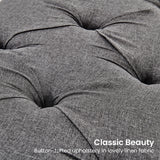 NNEDPE Cate Button-Tufted Upholstered Bench by - Dark Grey