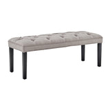 NNEDPE Cate Button-Tufted Upholstered Bench by - Light Grey