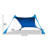 NNEDPE Beach Tent Canopy Sunshade 2m x 2m - Blue