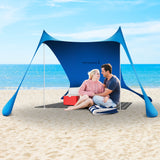 NNEDPE Beach Tent Canopy Sunshade 2m x 2m - Blue