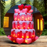 NNETM Giant Inflatable Cake with Heart Balloons