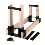 NNETM Outdoor Firewood Log Storage Rack Bracket