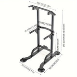 NNETM Foldable 10-Level Pull Up Tower – Pull Up Bar & Push Knee Raise Station(Black)