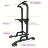 NNETM Foldable 10-Level Pull Up Tower – Pull Up Bar & Push Knee Raise Station(Black)