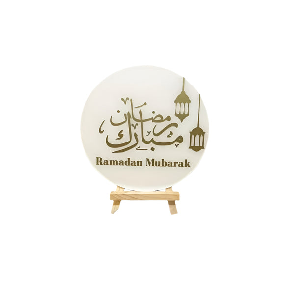 NNETM Acrylic Eid Mubarak Table Decor Signs (2pcs)