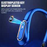 NNETM Stay Comfortable on the Go: USB Rechargeable Neck Fan with Display
