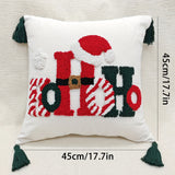 Christmas HOHOHO Embroidered Cushion Cover