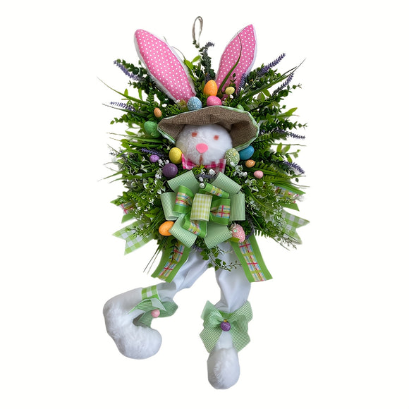 NNETM Easter Bunny Wreath Vintage Spring Hanging Ornament