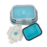 3-Piece Folding Silicone Bowl Set with Lids