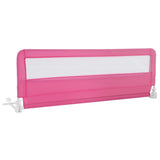 NNECW 150CM Foldable Bed Rail Guard with Removable Cover for Toddlers-Pink