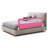 NNECW 150CM Foldable Bed Rail Guard with Removable Cover for Toddlers-Pink