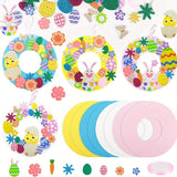 NNETM 8pcs DIY Easter Wreath Craft Kit Bunny Egg Set