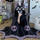 NNETM Chill-Proof Cozy Bat-Themed Hooded Wearable Blanket
