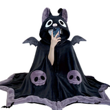 NNETM Chill-Proof Cozy Bat-Themed Hooded Wearable Blanket