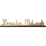 NNETM Elegant Wooden Ramadan Mubarak Table Sign