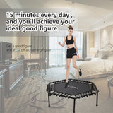 NNETM Hexagonal Fitness Trampoline Quiet Bounce Home Gym
