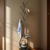 NNETM Freestanding Metal Coat Rack with Branch Hooks