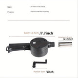 NNETM Portable Manual BBQ Blower Handheld Grill Fan
