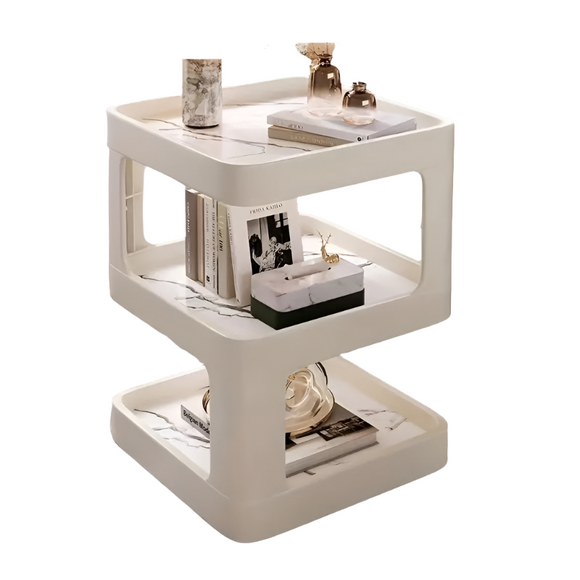 NNETM Chic Nordic-Inspired Bedside Table - Beige