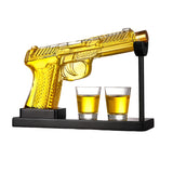 NNETM Gun Whiskey Decanter Set with Shot Glasses
