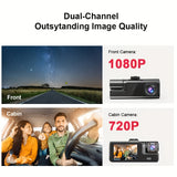 NNETM Dual Lens Dash Cam with Night Vision
