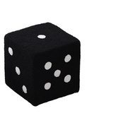 NNEOBA Home Comfort Dice Stool: Multipurpose Waterproof Footstool in Oversize Black