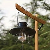 NNETM Black Vintage Solar-Powered Art Courtyard Chandelier - Outdoor Garden Decor