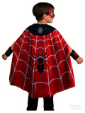 Carnival Boys Superhero Spider Cloak Costume Set, Game Party Cosplay Spider Eye Mask, Children's Cloak, Birthday Performance Dress Up, Halloween / Christmas / Kid's Gift