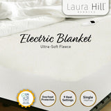 NNEDPE Heated Electric Blanket Fitted Fleece Underlay Throw Single